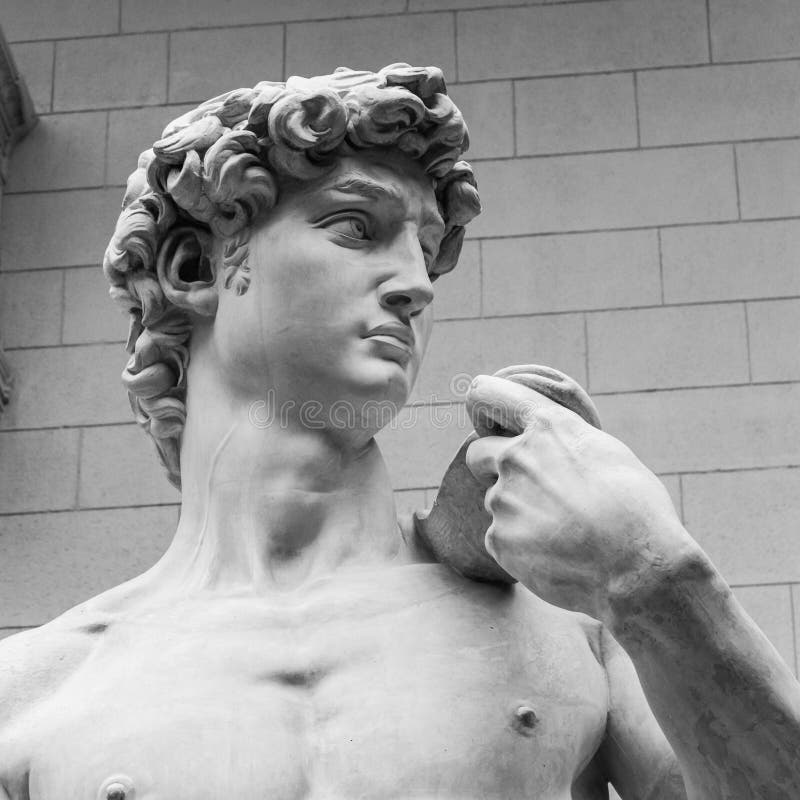 Het detail van standbeeld - David door Michelangelo stock fotografie Het detail van standbeeld - David door Michelangelo stock fotografie