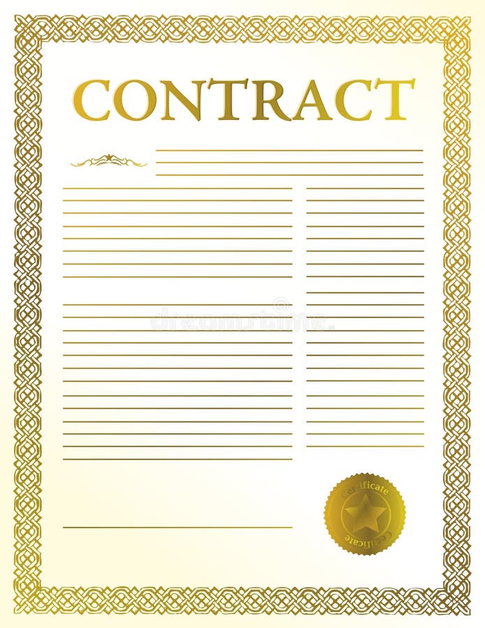 Het document van het contract