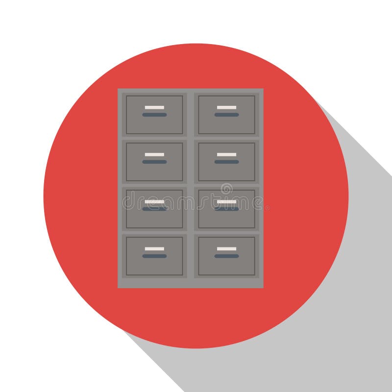 Het documentbureau van het kabinetsdossier met schaduw royalty-vrije illustratie Het documentbureau van het kabinetsdossier met schaduw royalty-vrije illustratie
