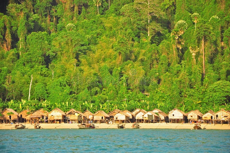 Vissersdorp stock foto