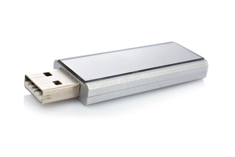 Portable flash usb drive memory with shadow reflected on white background. Shallow DOF. Portable flash usb drive memory with shadow reflected on white background. Shallow DOF