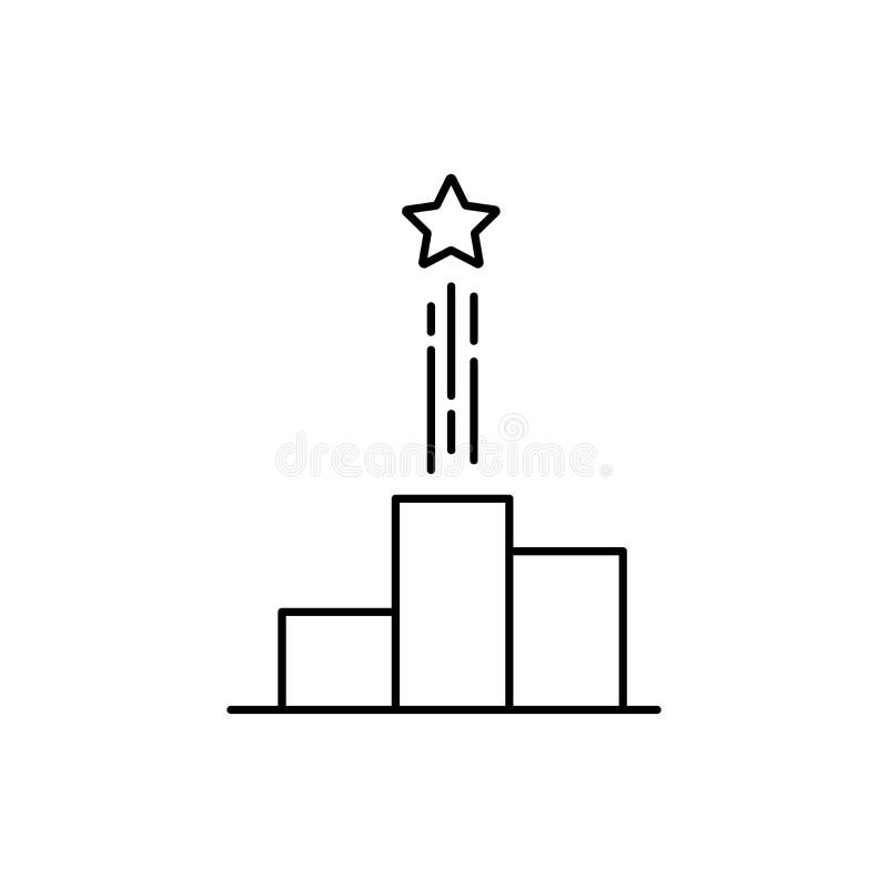 Het dunne pictogram van het lijn zwarte overzicht Concept de voorspelling van de bedrijfgroei of persoonlijke opdracht Vlak linea royalty-vrije illustratie Het dunne pictogram van het lijn zwarte overzicht Concept de voorspelling van de bedrijfgroei of persoonlijke opdracht Vlak linea royalty-vrije illustratie