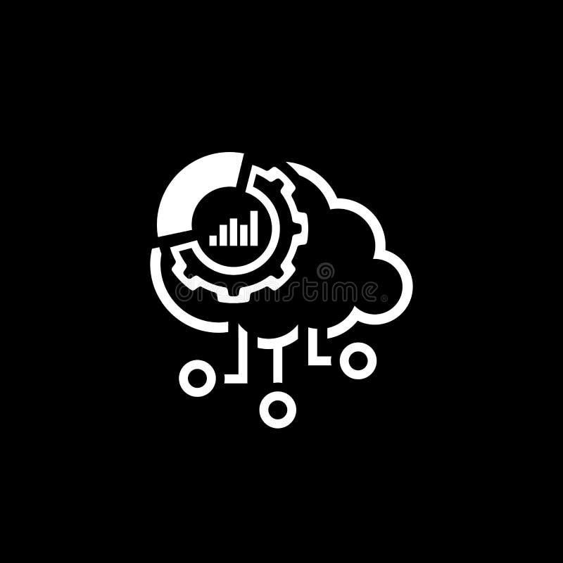 Het eenvoudige Vectorpictogram van Wolkenprestaties stock illustratie Het eenvoudige Vectorpictogram van Wolkenprestaties stock illustratie