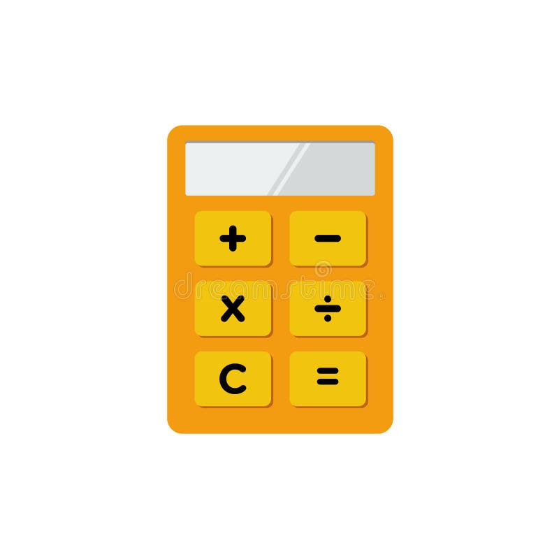 Het eenvoudige Vlakke minimalistische Pictogram van het Calculatorsymbool royalty-vrije illustratie Het eenvoudige Vlakke minimalistische Pictogram van het Calculatorsymbool royalty-vrije illustratie