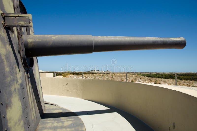 Het Eiland van Oliver Hill Battery - Rottnest- stock foto's Het Eiland van Oliver Hill Battery - Rottnest- stock foto's