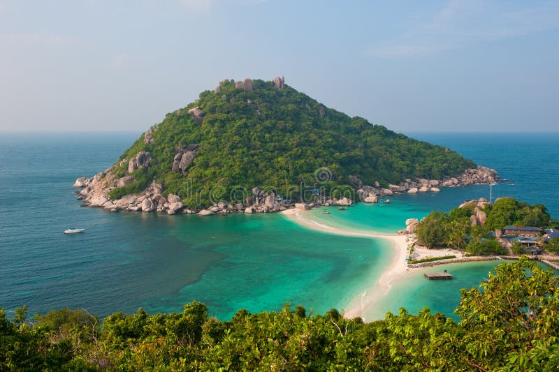 Het Eiland van Yuan van Nang, Koh Tao, Thailand stock foto Het Eiland van Yuan van Nang, Koh Tao, Thailand stock foto