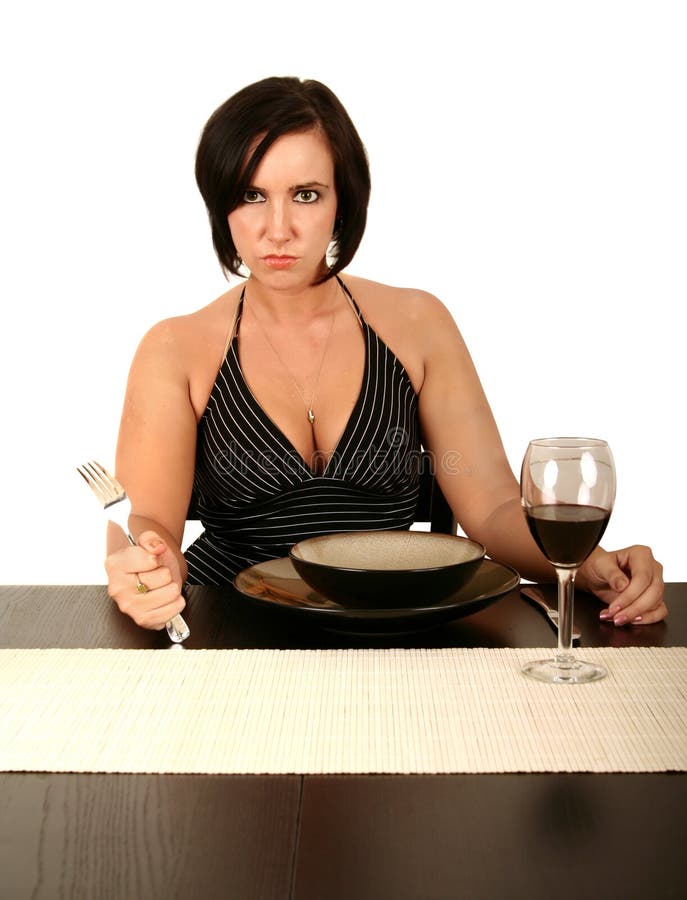 Het Eisen van de vrouw Voedsel royalty-vrije stock afbeelding