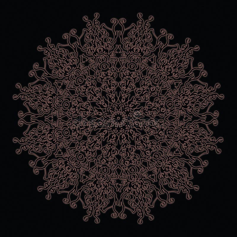 Het elegante en tedere patroon van de kantcirkel vector illustratie Het elegante en tedere patroon van de kantcirkel vector illustratie