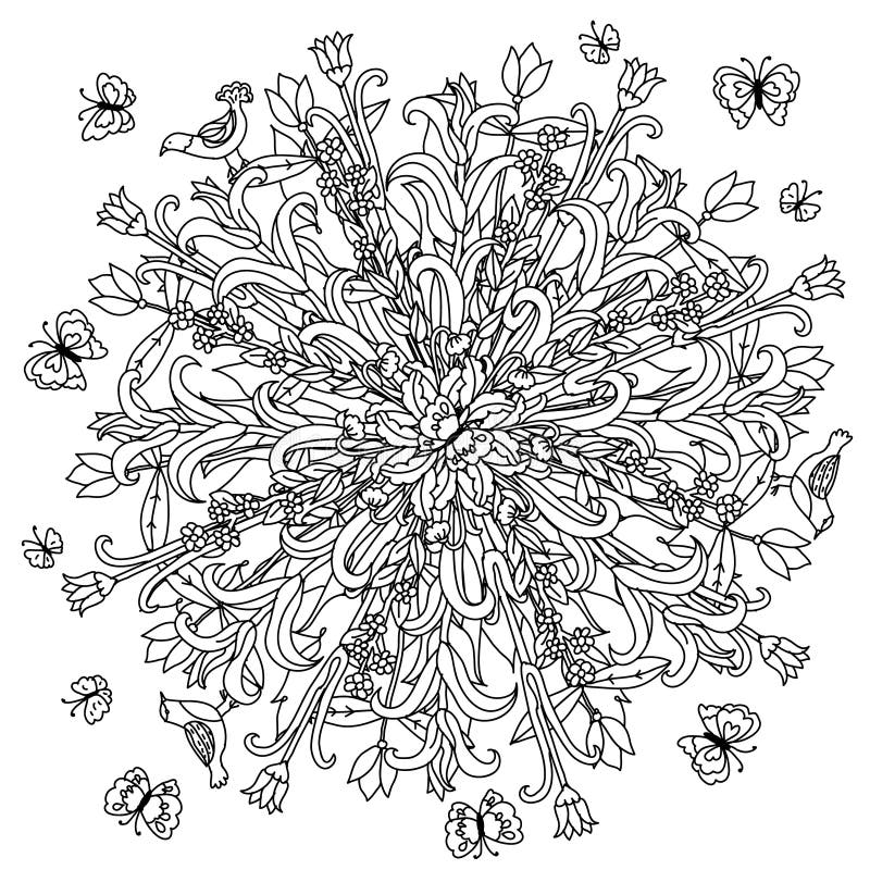 Het element van de handtekening zentangle Rebecca 36 Bloem Mandala vector illustratie Het element van de handtekening zentangle Rebecca 36 Bloem Mandala vector illustratie