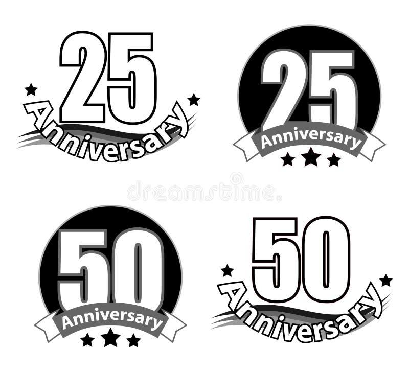 Het embleem van Anneversary vector illustratie Het embleem van Anneversary vector illustratie