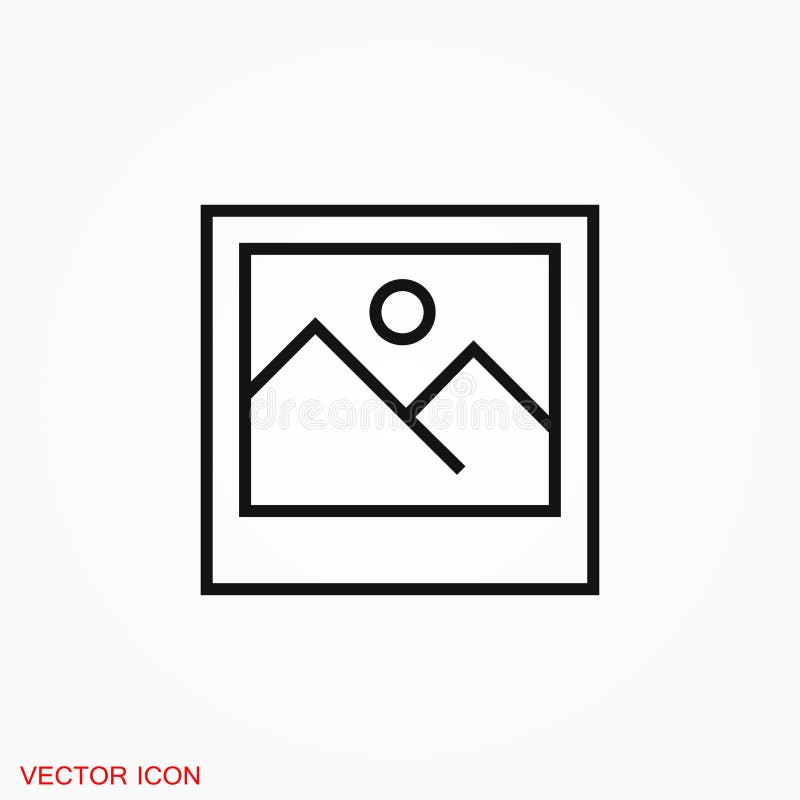 Het embleem van het beeldpictogram, illustratie, vectortekensymbool voor ontwerp