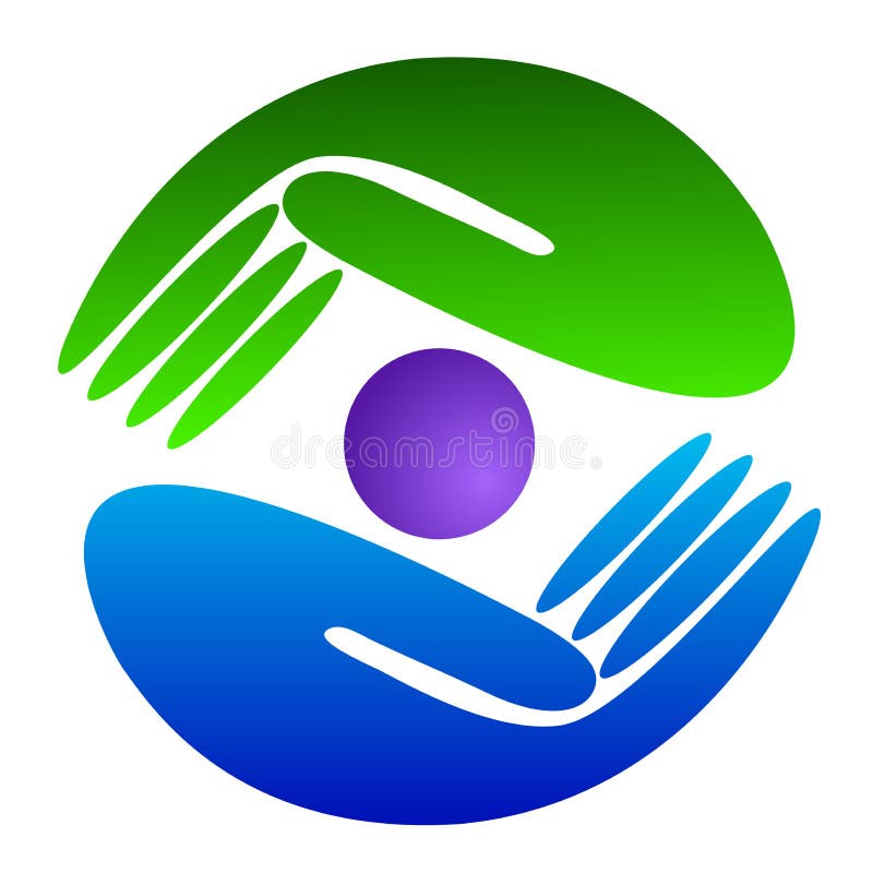 Het embleem van de hand stock illustratie Het embleem van de hand stock illustratie