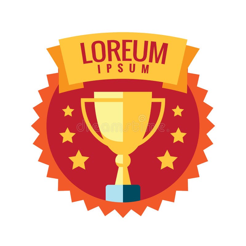 Het embleem van de kopwinnaar embleem vector illustratie Het embleem van de kopwinnaar embleem vector illustratie