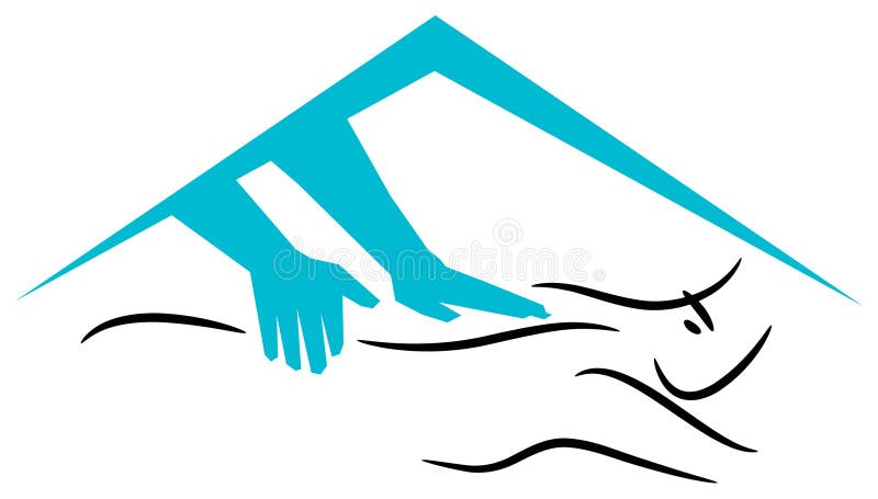 Het embleem van de massage Het embleem van de massage