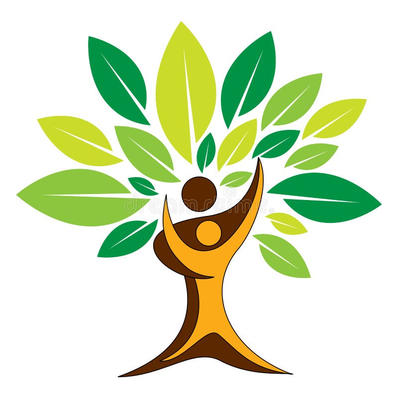 Het embleem van de paarboom vector illustratie Het embleem van de paarboom vector illustratie