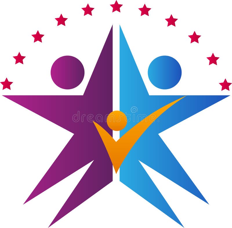 Het embleem van de sterfamilie royalty-vrije illustratie Het embleem van de sterfamilie royalty-vrije illustratie
