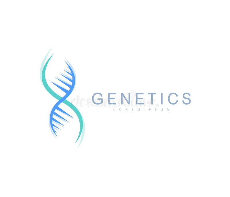 Het embleem van de wetenschapsgenetica, DNA-schroef Genetische analyse, de codedna van onderzoekbiotech Het chromosoom van het bi stock illustratie Het embleem van de wetenschapsgenetica, DNA-schroef Genetische analyse, de codedna van onderzoekbiotech Het chromosoom van het bi stock illustratie