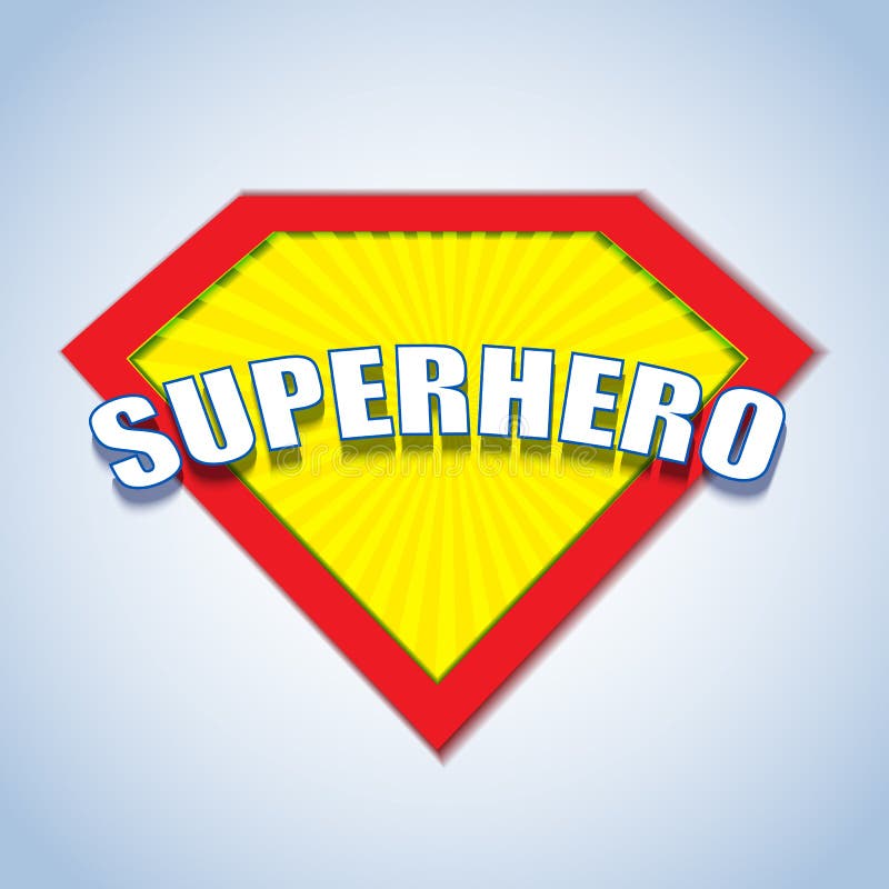 Het embleem van het Superherokenteken vector illustratie Het embleem van het Superherokenteken vector illustratie
