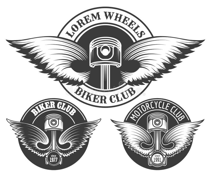 Het Embleemreeks van de fietserclub vector illustratie Het Embleemreeks van de fietserclub vector illustratie