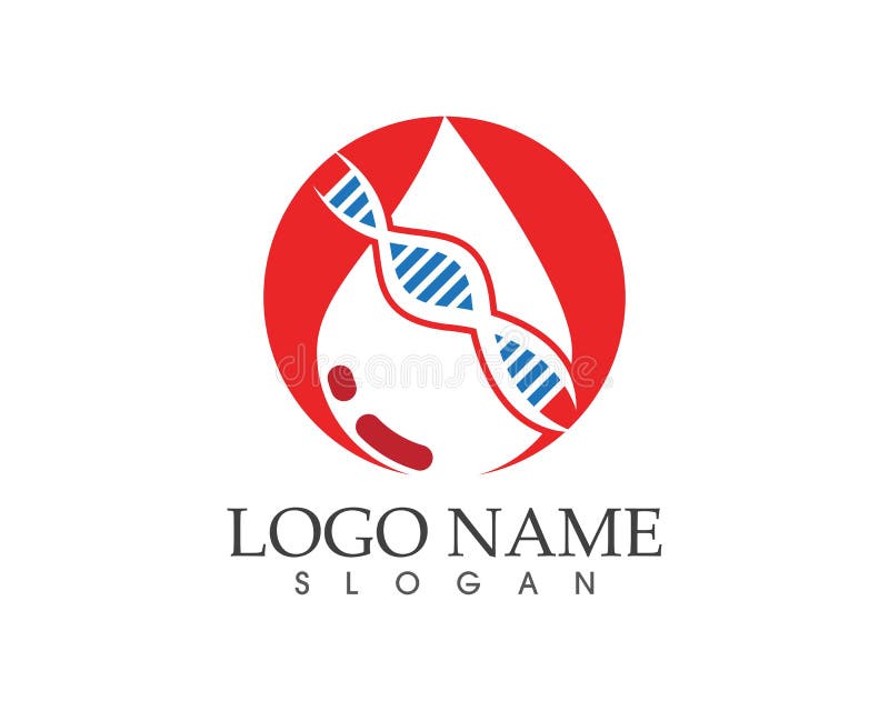 Het embleemvector van het bloed genetische pictogram royalty-vrije illustratie