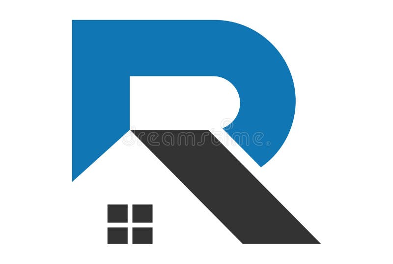 Het embleemvector van het brievenr huis dsign vector illustratie Het embleemvector van het brievenr huis dsign vector illustratie