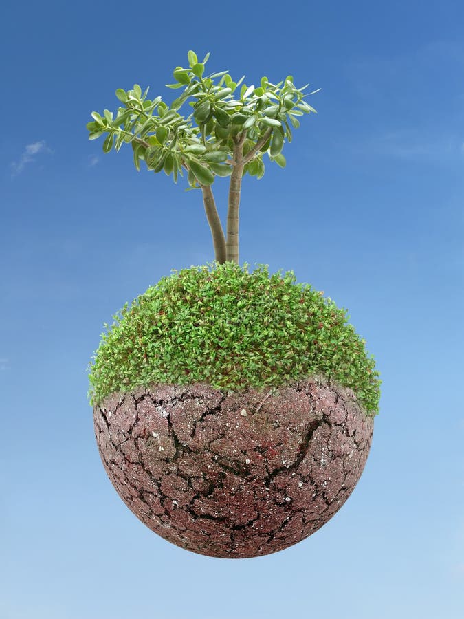 Groene planeet en boom royalty-vrije stock fotografie Groene planeet en boom royalty-vrije stock fotografie