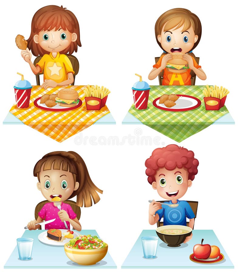 Het eten van voedsel stock illustratie Het eten van voedsel stock illustratie