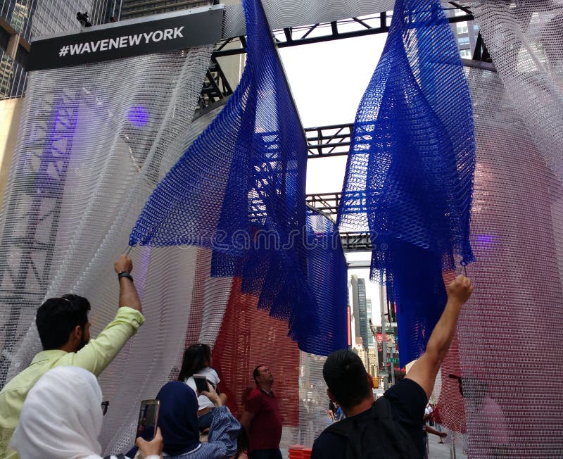 Het Festival van de wereldwetenschap, Times Square, NYC, NY, de V.S. royalty-vrije stock fotografie Het Festival van de wereldwetenschap, Times Square, NYC, NY, de V.S. royalty-vrije stock fotografie