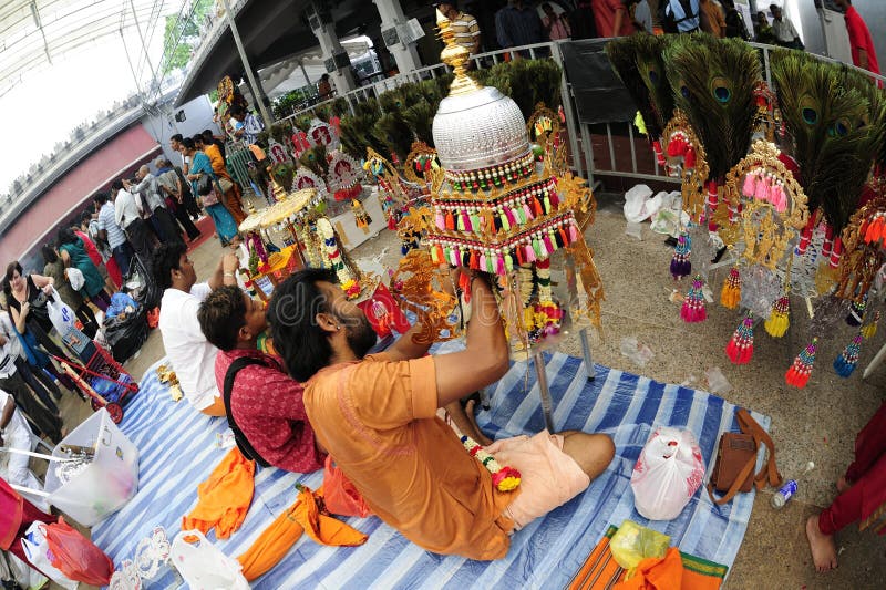 Het Festival van Singapore Thaipusam stock afbeeldingen Het Festival van Singapore Thaipusam stock afbeeldingen