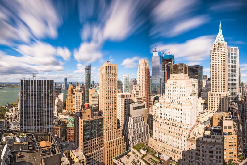 Het Financiële District van de Stad van New York royalty-vrije stock fotografie Het Financiële District van de Stad van New York royalty-vrije stock fotografie