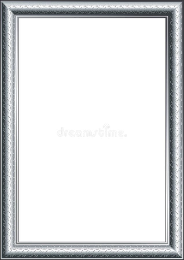 Het frame van de foto Zilver stock illustratie Het frame van de foto Zilver stock illustratie