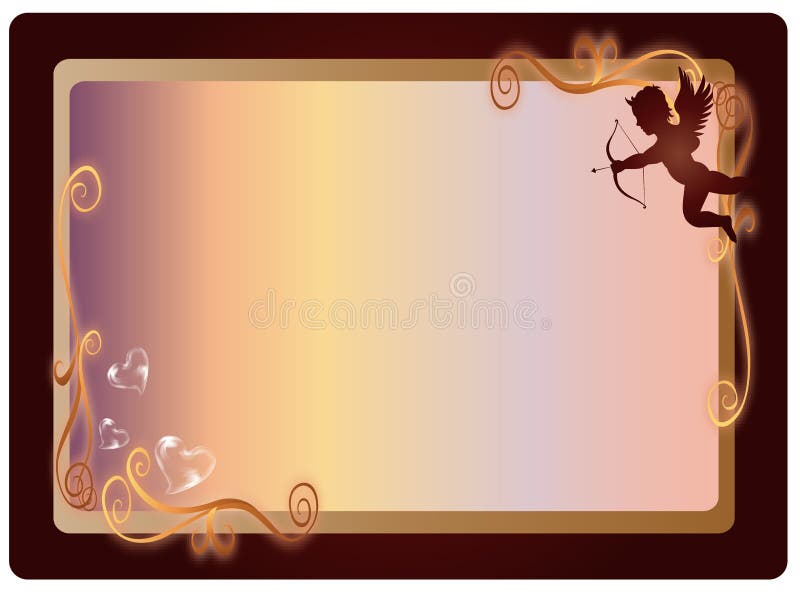 Het frame van de valentijnskaart