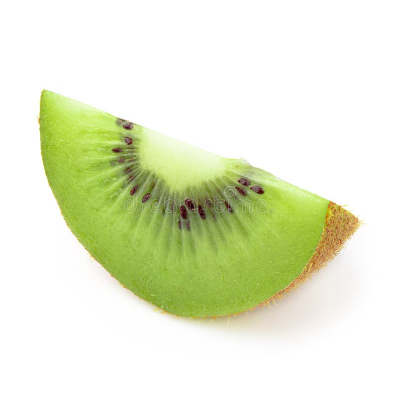 Het fruit van de halve die en Plakkiwi op witte achtergrond wordt geïsoleerd stock afbeelding Het fruit van de halve die en Plakkiwi op witte achtergrond wordt geïsoleerd stock afbeelding