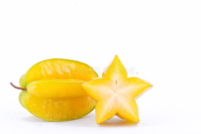 Het fruitcarambola van de plak rijpe ster of sterappel & x28; starfruit & x29; op wit achtergrond gezond geïsoleerd fruitvoedsel stock foto's Het fruitcarambola van de plak rijpe ster of sterappel & x28; starfruit & x29; op wit achtergrond gezond geïsoleerd fruitvoedsel stock foto's