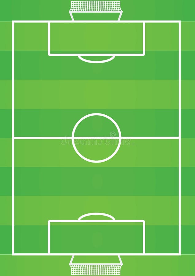 Het gebied van het voetbal Hoogste mening stock illustratie Het gebied van het voetbal Hoogste mening stock illustratie