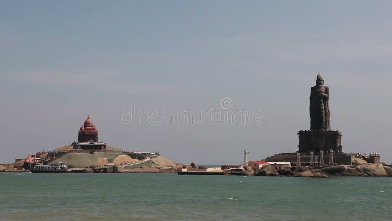 Het Gedenkteken van de Vivekanandarots en Thiruvalluvar-Standbeeld, Kanyakumari, India