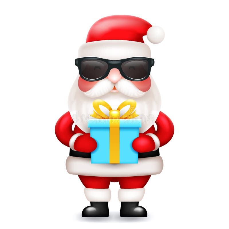 Het geheime Santa Claus-pictogram van het het beeldverhaalkarakter van de giftdoos huidige leuke 3d isoleerde vectorillustratie stock illustratie Het geheime Santa Claus-pictogram van het het beeldverhaalkarakter van de giftdoos huidige leuke 3d isoleerde vectorillustratie stock illustratie