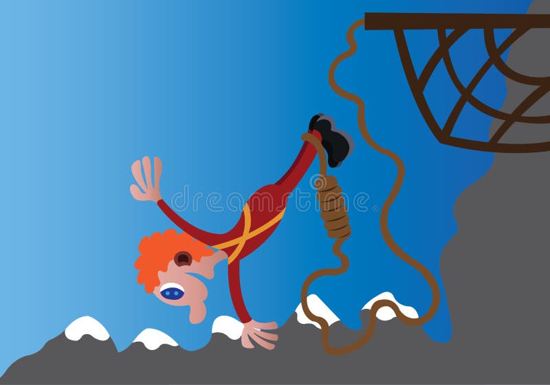 Het gekke Bungee-Springen royalty-vrije illustratie Het gekke Bungee-Springen royalty-vrije illustratie