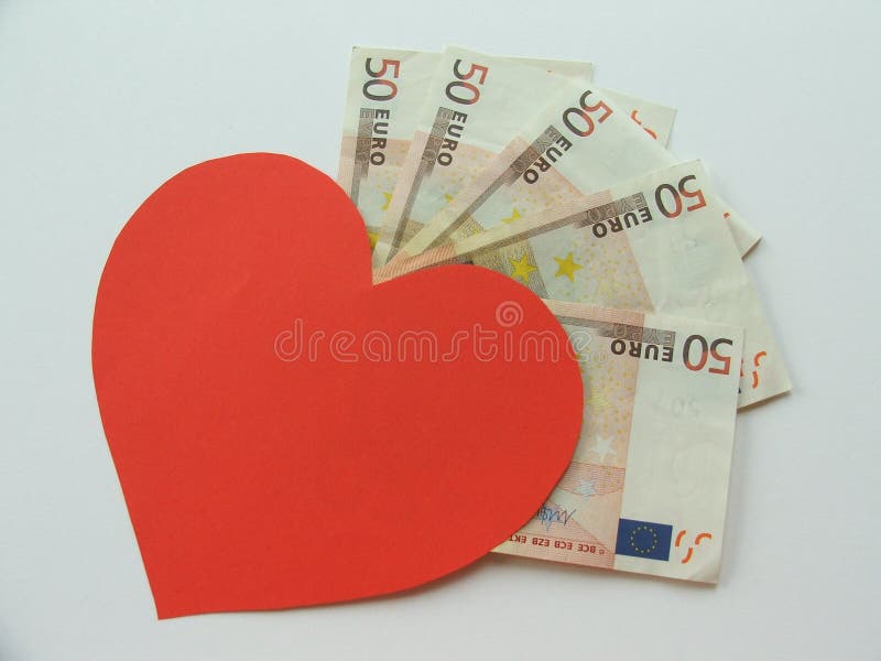 kandidaat astronomie trompet Het geld kan liefde kopen stock afbeelding. Image of hart - 46830579