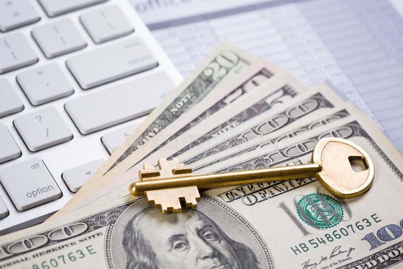Het geld opent nieuwe kansen stock afbeelding Het geld opent nieuwe kansen stock afbeelding