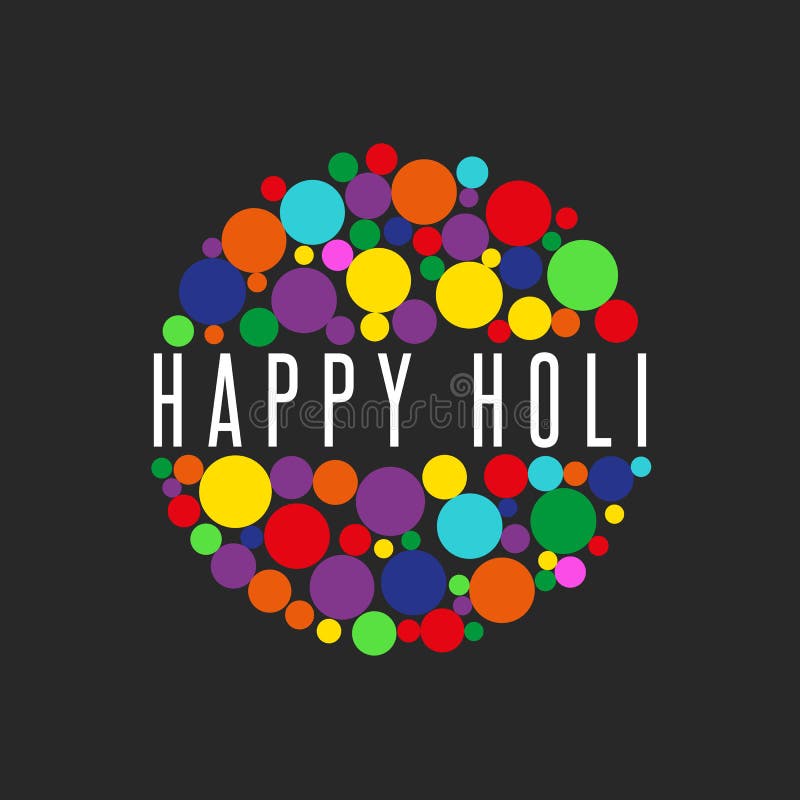 Het gelukkige Holi-de lentefestival van het Delen van de achtergrond van de liefdebanner, plons kleurt rondes en tekst vector illustratie Het gelukkige Holi-de lentefestival van het Delen van de achtergrond van de liefdebanner, plons kleurt rondes en tekst vector illustratie