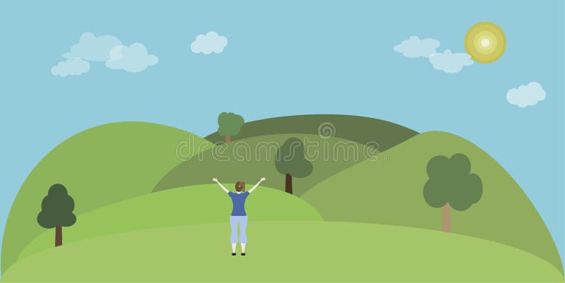 Het genieten van de zomer van meningen royalty-vrije illustratie Het genieten van de zomer van meningen royalty-vrije illustratie