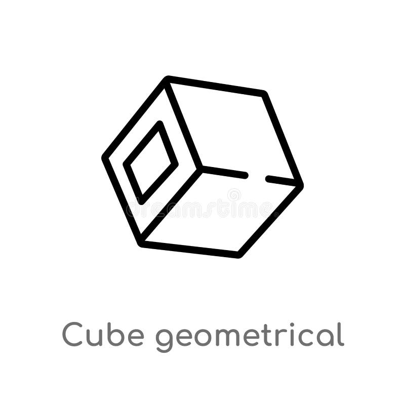 het geometrische vectorpictogram van de overzichtskubus de ge?soleerde zwarte eenvoudige illustratie van het lijnelement van vorm stock illustratie het geometrische vectorpictogram van de overzichtskubus de ge?soleerde zwarte eenvoudige illustratie van het lijnelement van vorm stock illustratie