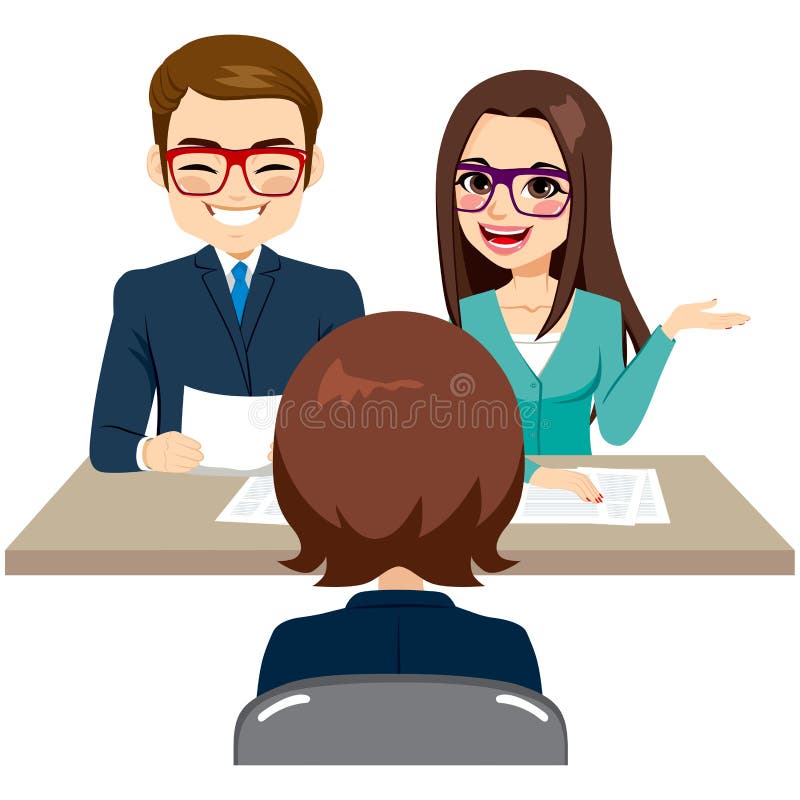 Het Gesprek van de baan stock illustratie Het Gesprek van de baan stock illustratie