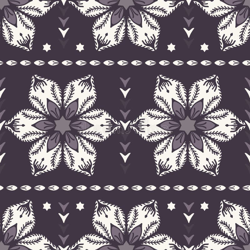 Het getrokken abstracte patroon van de Kerstmisbloem Gestileerde poinsettia bloemen Zwarte witte achtergrond De de wintervakantie royalty-vrije illustratie Het getrokken abstracte patroon van de Kerstmisbloem Gestileerde poinsettia bloemen Zwarte witte achtergrond De de wintervakantie royalty-vrije illustratie