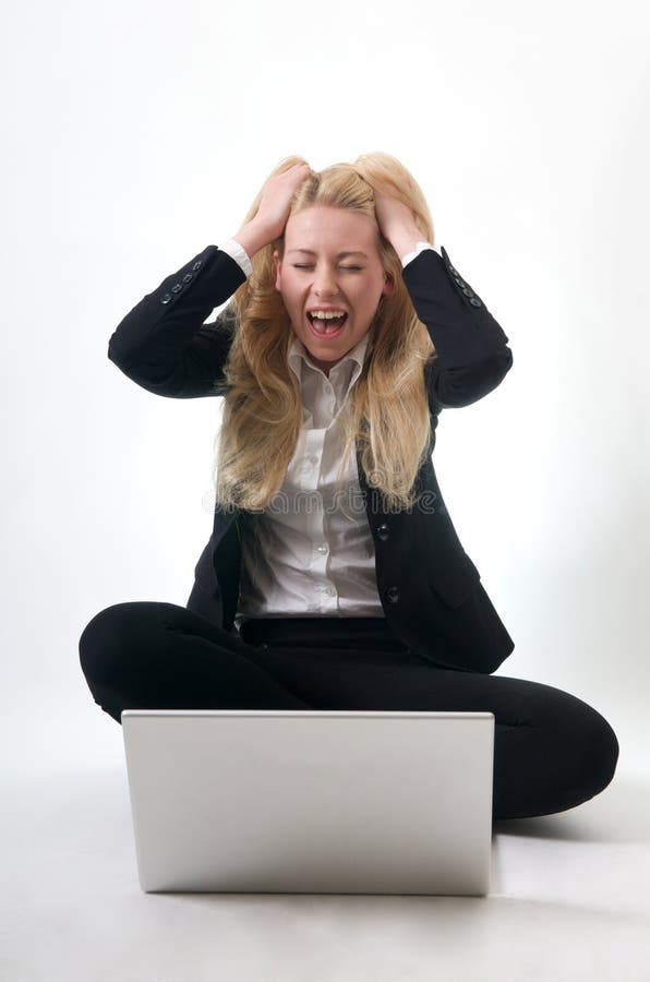 Het gillen Frustratie stock afbeeldingen Het gillen Frustratie stock afbeeldingen