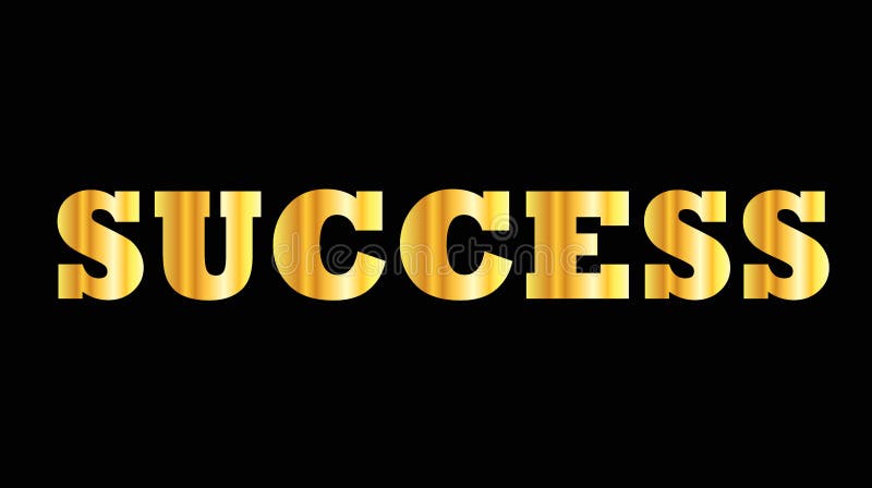 Het glanzende gouden succes van het hoofdletterwoord vector illustratie Het glanzende gouden succes van het hoofdletterwoord vector illustratie