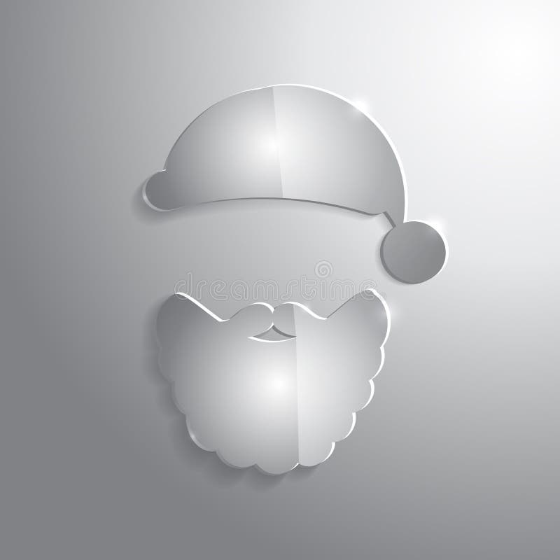 Het glanzende pictogram van glassanta claus Vector illustratie stock illustratie Het glanzende pictogram van glassanta claus Vector illustratie stock illustratie