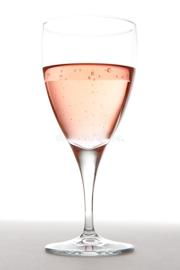 Normaal gesproken lettergreep Koopje Het Glas Van De Wijn Met Fonkelende Rosé Stock Afbeelding - Image of roze,  geïsoleerd: 15195877