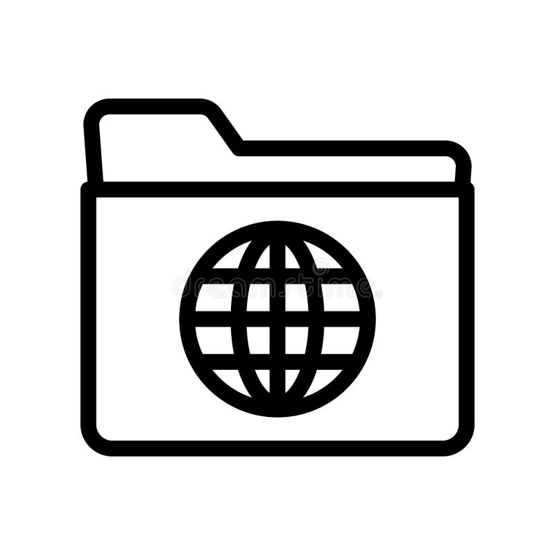 Het globale pictogram van de omslag vectorlijn stock illustratie